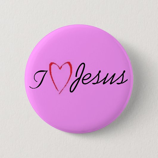 I <3 Jesus Ronde Button 5,7 Cm (Voorkant)