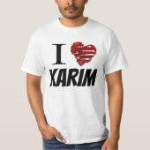 I <3 km (groot grafisch) t-shirt (Voorkant)
