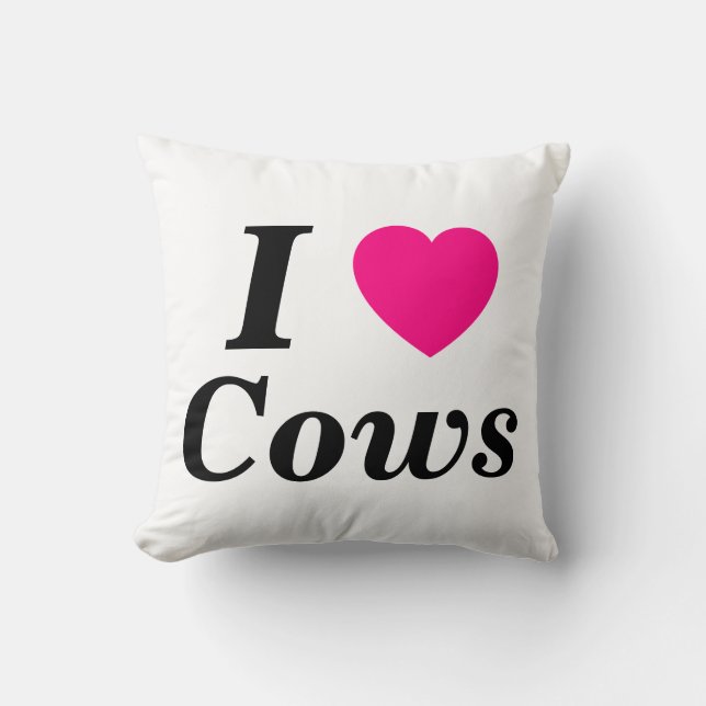 I < 3 koeien kussen (Voorkant)
