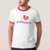 I <3 Montessori Ringer T-shirt (Voorkant)