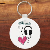 i <3 muziek sleutelhanger (Voorkant)