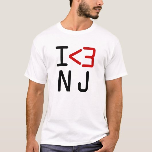 I <3 NJ T-SHIRT (Voorkant)
