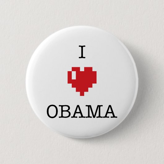 I <3 Obama-knoopbadges Ronde Button 5,7 Cm (Voorkant)