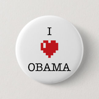I <3 Obama-knoopbadges Ronde Button 5,7 Cm