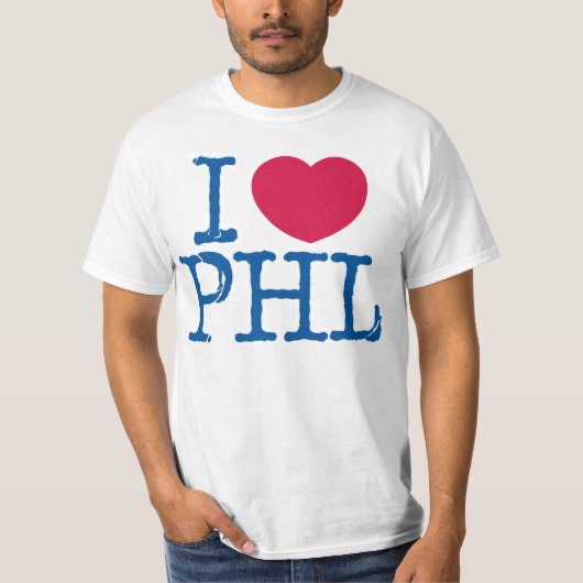 I <3 PHL-Shirt (rood/blauw) Value-Shirt T-shirt (Voorkant)