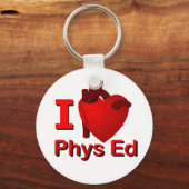 I <3 Phys Ed Sleutelhanger (Voorkant)