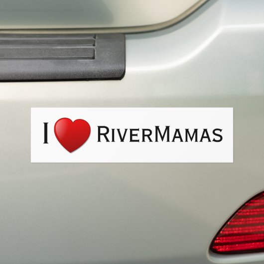 I <3 RiverMamas Bumpersticker (Op auto)