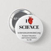 I <3 Science Button (Voorkant /achterkant)