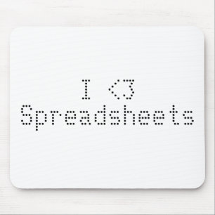 I <3 spreadsheets muismat