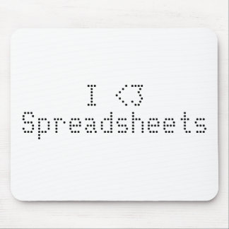 I <3 spreadsheets muismat