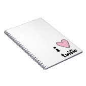 I <3 towific roze NOTEBOOK Notitieboek (Rechterzijde)
