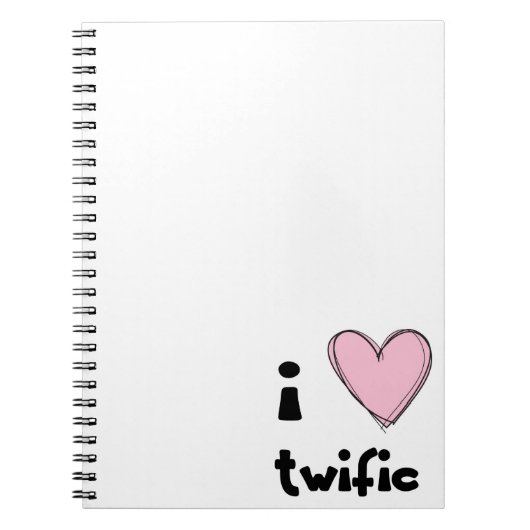 I <3 towific roze NOTEBOOK Notitieboek (Voorkant)