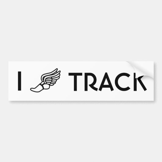 I <3 Track Bumpersticker (Voorkant)