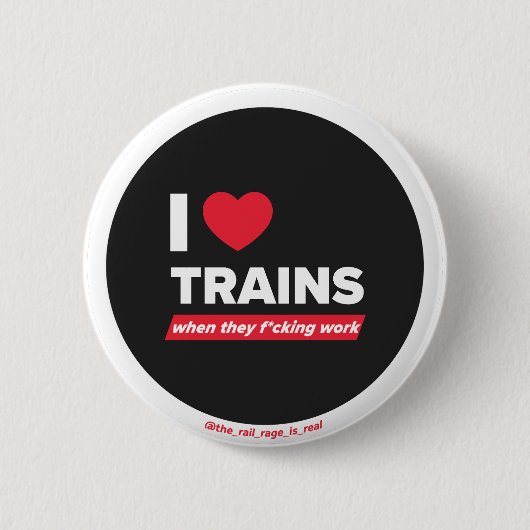 I <3 treinen - badge ronde button 5,7 cm (Voorkant)