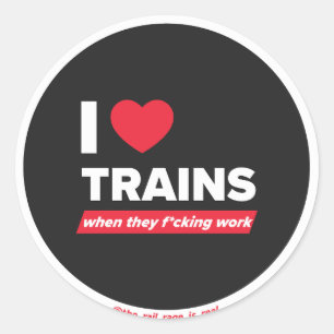 I <3 treinen - sticker