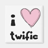 I <3 twific roze magneet (Voorkant)