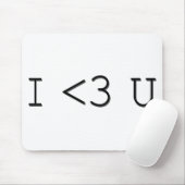 I <3 U Emoticon I Heart U Muismat (Met muis)