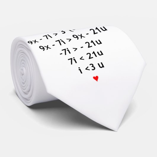 I < 3 u stropdas (Opgerold)