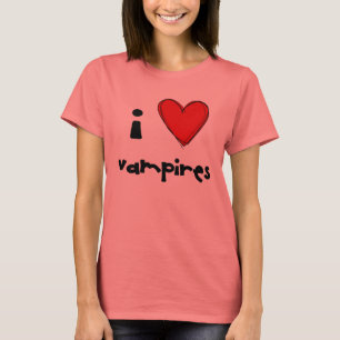 I <3 vampiers - rood t-shirt
