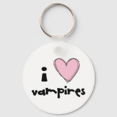 I <3 Vampiers - roze sleutelhanger (Voorkant)