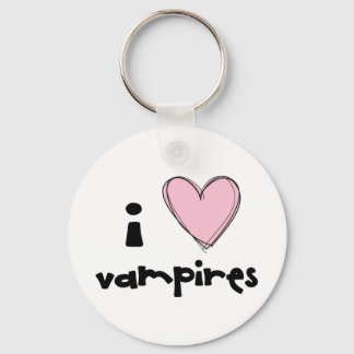 I <3 Vampiers - roze sleutelhanger