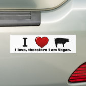 I <3 Varkens (Dierenrechtenmedia-ontwerp van Marla Bumpersticker (Op auto)