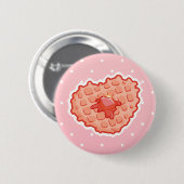 I <3 Waffle Ronde Button 5,7 Cm (Voorkant /achterkant)