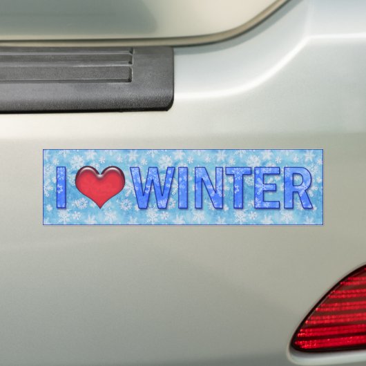 I <3 Winter Bumpersticker (Op auto)