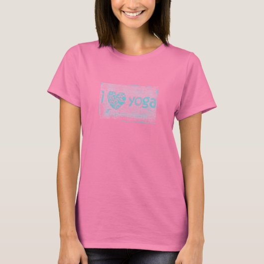 "i <3 yoga" burnout t-shirt (Voorkant)