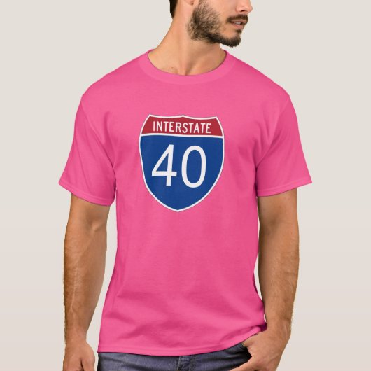 I-40 Interstate Road Trip Reizen Souvenir - Inters T-shirt (Voorkant)