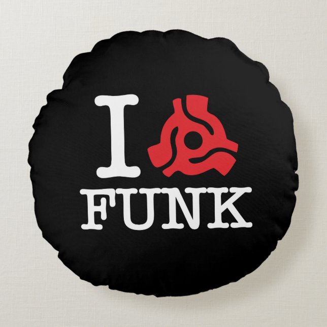 I 45 Adapter Funk Rond Kussen (Voorkant)