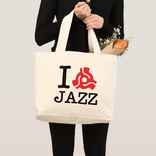 I 45-adapter jazz grote tote bag (Voorkant (product))
