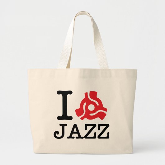 I 45-adapter jazz grote tote bag (Voorkant)