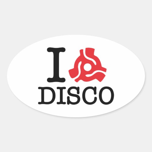 I 45 Disco adapter Ovale Sticker (Voorkant)