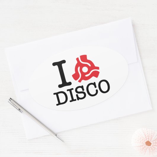 I 45 Disco adapter Ovale Sticker (Envelop)