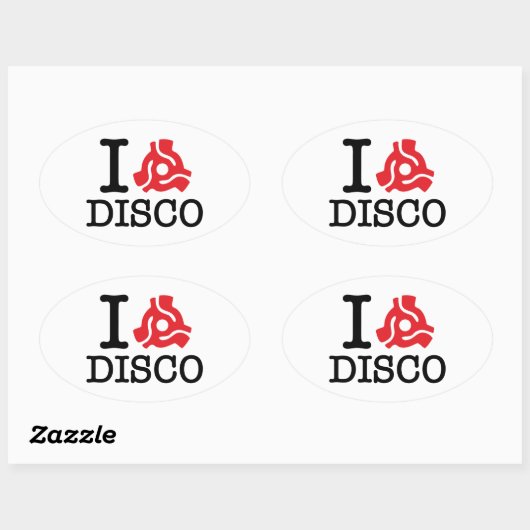 I 45 Disco adapter Ovale Sticker (Vel)
