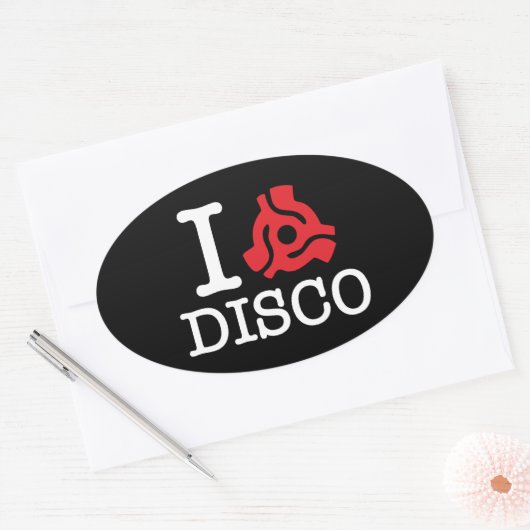 I 45 Disco adapter Ovale Sticker (Envelop)