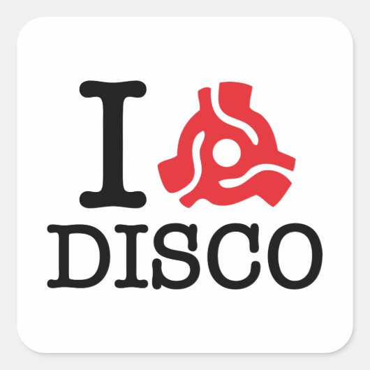 I 45 Disco adapter Vierkante Sticker (Voorkant)