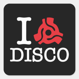 I 45 Disco adapter Vierkante Sticker