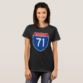 I 71 Interstate Highway Shield Sign A1 T-shirt (Voorkant volledig)