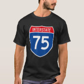 I 75 Interstate Highway Shield Sign T-shirt (Voorkant)