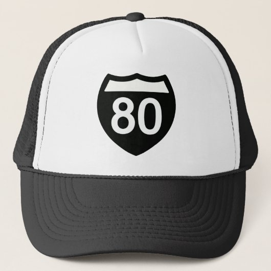 I-80 Highway bord Trucker hoed ontwerp Pet (Voorkant)