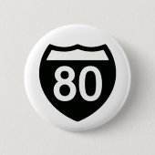 I-80 Highway sign button design (Voorkant)