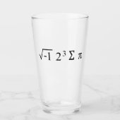 i 8 sum pi - I Ate some Pie - Funny Wiskunde Formu Glas (Voorkant)