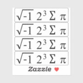 i 8 sum pi - I Ate some Pie - Funny Wiskunde Formu Sticker (Vel)