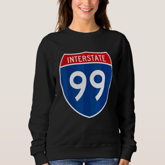 I 99 Interstate Highway Schild Bord A2 Trui (Voorkant)