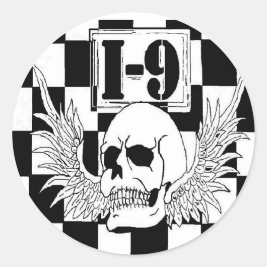 I-9 STICKERS! RONDE STICKER (Voorkant)