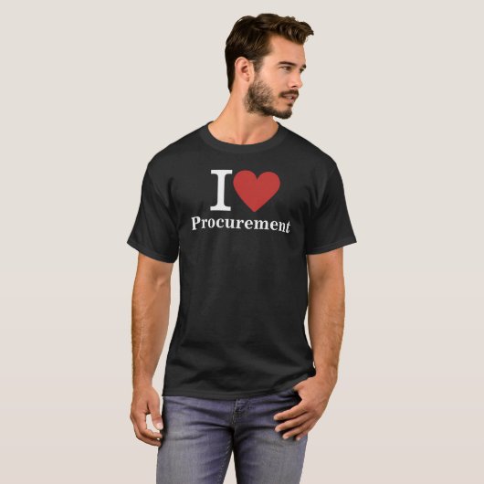 I ❤️ Aanbesteding voor werknemers CUSTOM T-shirt (Voorkant volledig)