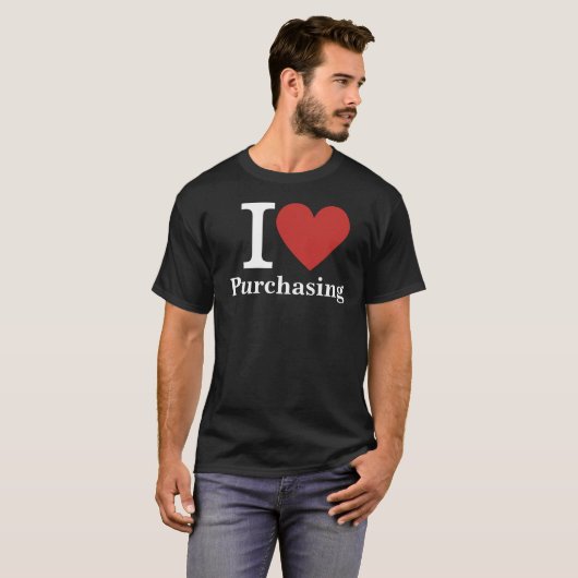 I ❤️ Aankoop voor werknemers CUSTOM Mannen T-shirt (Voorkant volledig)