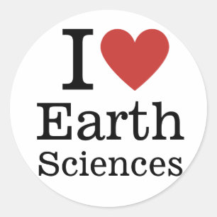 I ❤️ Aardwetenschappen voor studenten / Faculteit Ronde Sticker